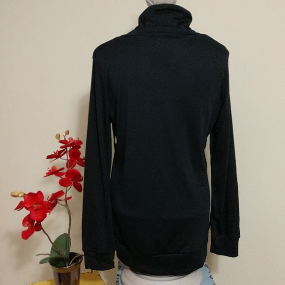 Stylish Women's Kanga Pouch Top Tunic Black XL - Picture 5 of 8